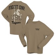 USC Trojans Unisex Tan Univ of Southern California Good Spirit Long Sleeve T-Shirt